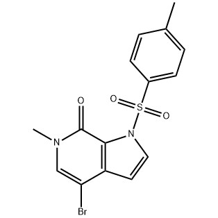 4-brom-6-metyl-1-tosyl-1H-pyrrolo[2,3-c]pyridin-7(6H)-on CAS-nr. :1445993-87-2